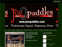 Tablet Screenshot of joeopaddles.com